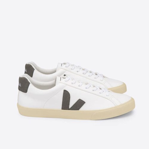 Veja Esplar Chromefree Leather Mens Trainers White/Chocolate UK 99577